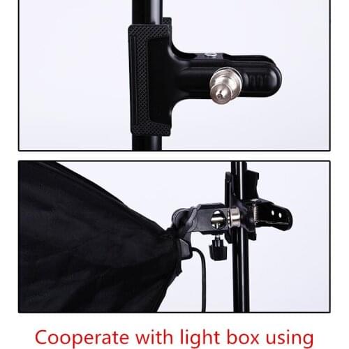 Free shipping 1 pcs multi-function Strong clip Heavy Duty Metal Clamp 1/4" Screw For Photo Studio Camera DSLR Flash Light Stand