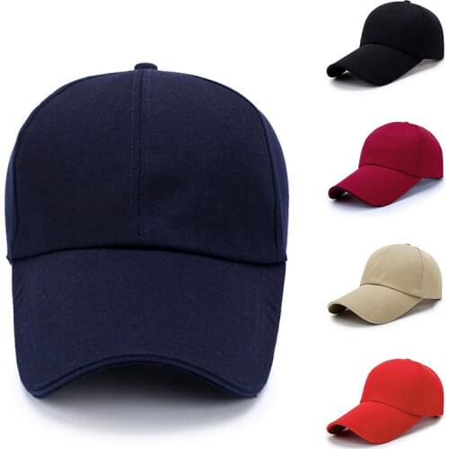 Mens Sports Cap For Fish Outdoor Fashion Simple All-match Baseball Cap Unisex Long Visor Brim Shade Snapback Sun Hat