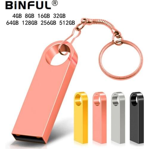 BiNFUL Pen Drive Waterproof Metal Usb Flash Drive Flash Disk Cle Usb Stick 4/8/16/32/64/128/256/512gb Pendrive Flash Memory Card
