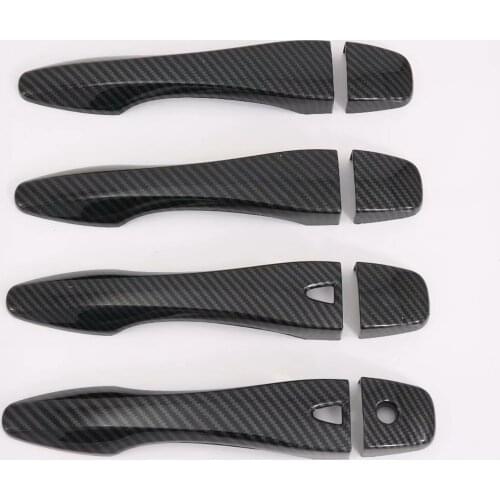 For Nissan Teana 2016 Car The door handle covers ABS Carbon fiber style Accessories Stickers Car Styling