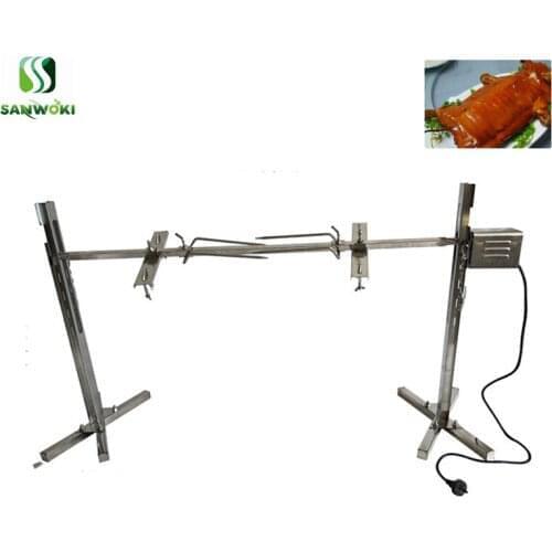 Stainless Steel Electric BBQ Grill Rotating Motor Spit Roaster Rod Charcoal Grill barbecue motor Rotisseries Cooking fork