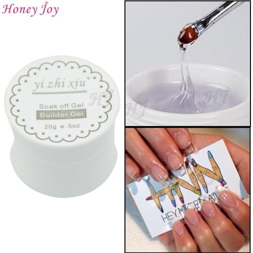 Soak Off Strong UV Builder Gel Extension Nail Gel Polish Base Gel Nail Manicure Nails Gel Professional Uv Lamp 20g