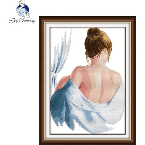Joy Sunday Bathing Counted Cross Stitch 11CT print 14CT Cross Stitch cartoon Cross-Stitch Kit Handmade Embroidery for Needlework