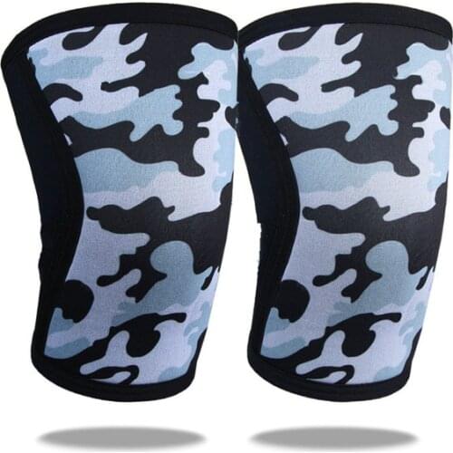Camouflage Knee Compression Sleeves Neoprene Thick 7mm for Men Women Sports Crossfit Training Squats Gym Workout Weightlifting