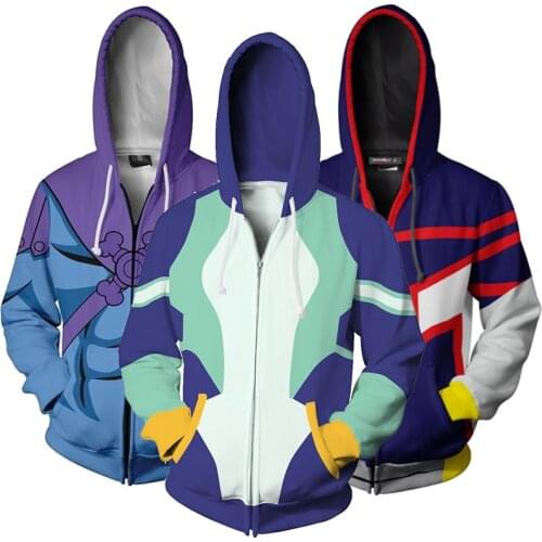 My Hero Academia Boku no Hero Academia 4th Season Hoodie Midoriya Izuku Cosplay Costume Hoodies 3D printed zip-up hoodies sport