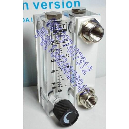 LZT-6T adjustable panel type gas flowmeter 4-40LPM 10-80SCFH flowmeter air