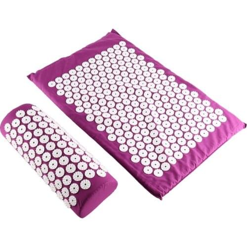 Body Head Foot Neck Massager Cushion Mat Set Acupressure Relieve Stress Pain Aches Muscle Tension Spike Yoga Mat With Pillow