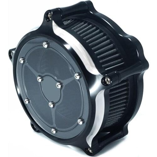 Motorcycle See Through Turbine Air Filter Clarity Intake Cleaner Chrome for Harley Sportster XL 883 XL 1200 2007-up Fitment-A