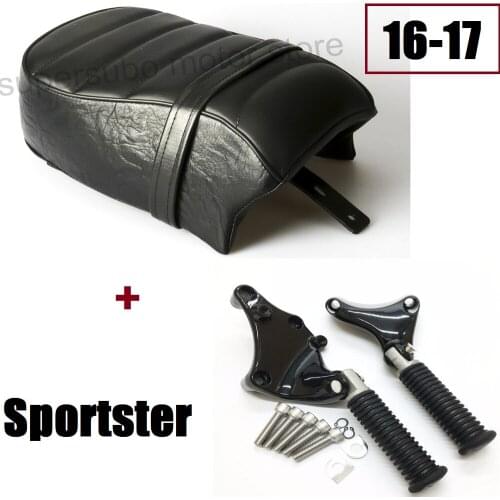 Motorcycle sportster passenger seat 2016 2017 XL883 SEAT + passenger pegs for harley sportster 883 16-17 models