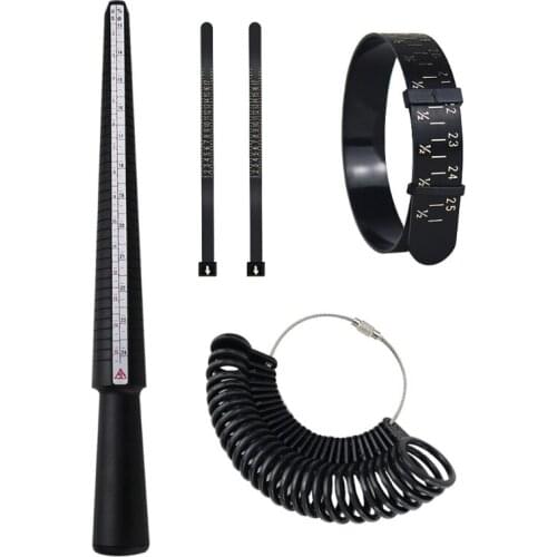 20CF Ring Bracelet Measurement Set US Ring Size Stick Gauge Belt for Jewelry Making