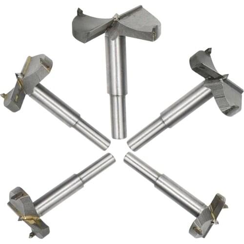 Hot 5-piece set, Fraeser milling cutter Pot drill with center point, wood drill bit carbide 35/40/45/50/60 mm diameter, knotho