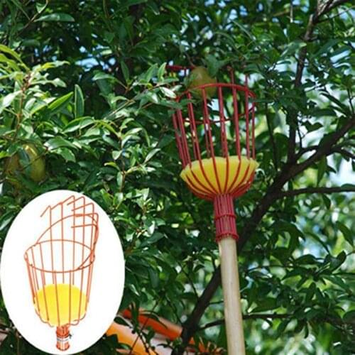 Outdoor Aluminum Deep Basket Fruit Picker Head Fruit Picker Catcher Apple Peach Picking Farm Garden Picking Device Garden tools