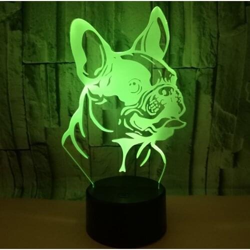 Table Lamp Hot Selling 3d Night Light Sanddog Colorful Touch 3d Led Korean Desk Decorative Living Room Decoration Bedside Lamps