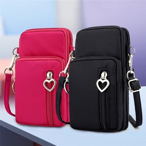 New Coin Bag Mini Nylon Crossody Cell Phone Cash Messenger Shoulder Bag Strap Wallet Pouch Bag Purse Waterproof 2020