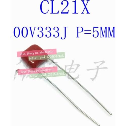 Film polyester capacitor 100V333J 333K 0.033UF 33NF 100V