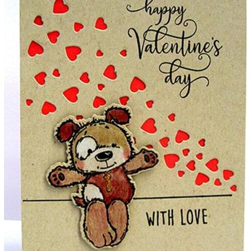 Just For you Bear Clear Silicone Stamp Handicraft Scrapbooking Card Photo Making Embossing Template Stencil Decoration