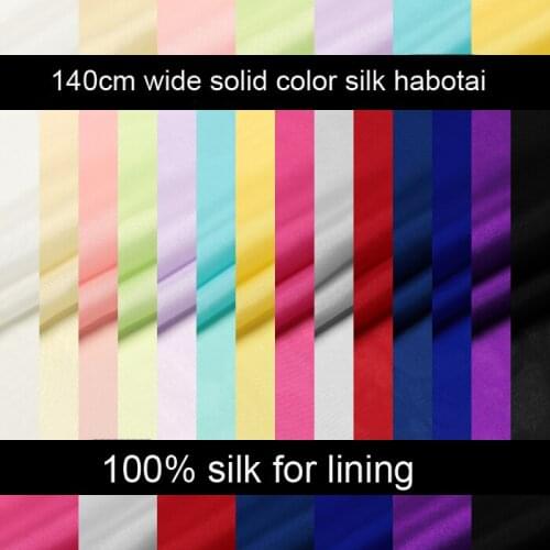 SALE! 140cm wide 8mm solid color silk habotai fabric for summer dress shirt clothes lining 14colors available