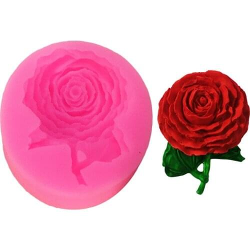 Rose Flower Fondant Cake Baking Tools Chocolate Candy Silicone Molds DIY Handmade Soap Plaster Mould Cake Bakeware Decor