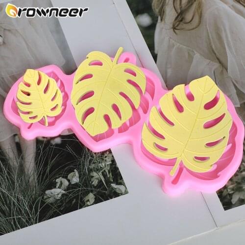 3 Sizes Monstera Leave Silicone Mold Fondant Cake Decoration Silicone Mold Decorating Leaves Chocolate Candy Silicon Mould