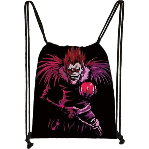 Anime Death Note Drawstring Bag Boys Girls Backpack Daily Casual knapsack Drawstring Bags Storage Bags