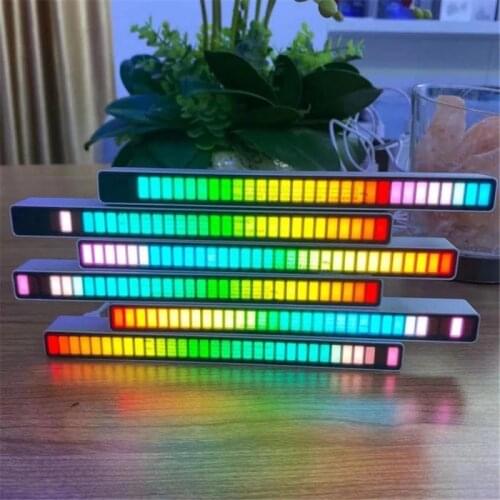 LED Strip Light Sound Control RGB Music Rhythm Atmosphere Lights USB 32 Colorful Lamp Beads 8 Display Modes For Car Bar Party
