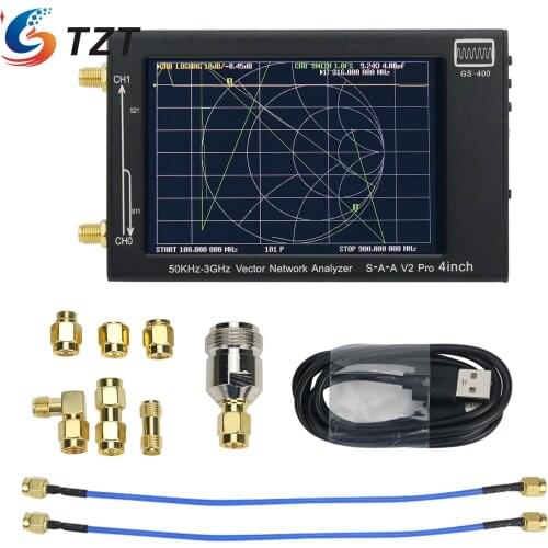 NanoVNA V2 Pro Vector Network Analyzer Antenna Analyzer 50KHz-3GHz S-A-A 4inch Touch Screen with 0.5ppm TCXOGS-400