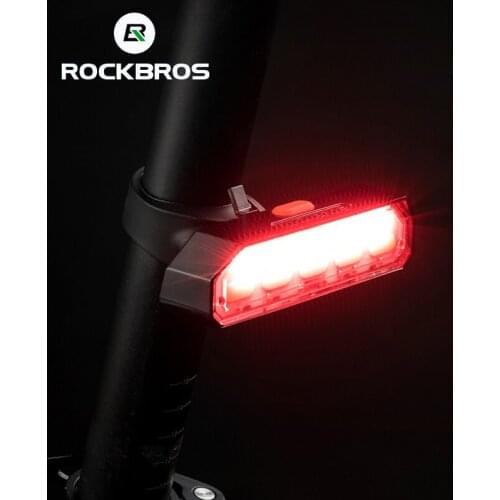 ROCKBROS Bicycle Cycling Taillight COB LED Powerful USB Rechargeable Bike Tail Light Turn Signal Remote Control Lamp Rear Light