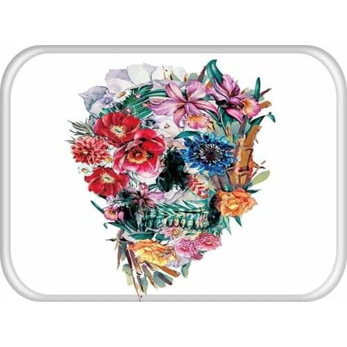 40x60cm Vintage Skull Diy Print Floor Mat Bathroom Ground Mat Slip Door Bath Pad Rug Living Room Kitchen Carpet Home Decor