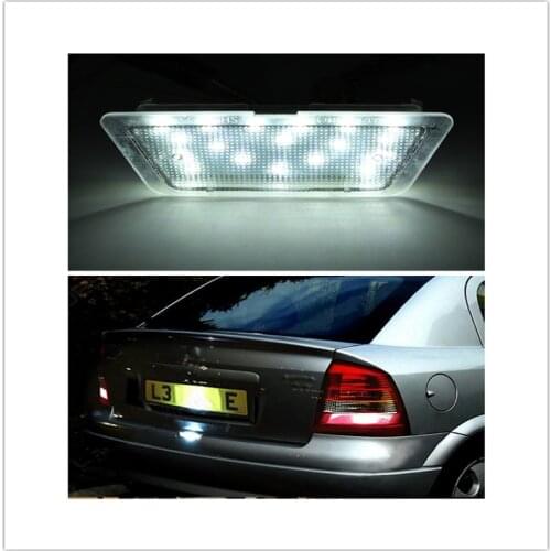 High Quality 18LED Rear License Number Plate White LED Light E-mark Fits Vauxhall Opel Astra G MK4 -gee Car accessories Dropship