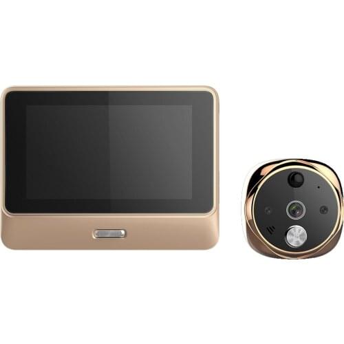 Wifi Smart Digital 5.0"LCD doorbell Peephole IR Eye Camera MIC long standby time