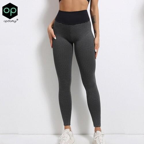 Running Yoga Seamless Fitness Women Leggings Fashion Patchwork Print High Waist Elastic Push Up Ankle Length Polyester Leggings