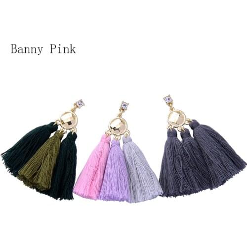 Bohemia Tassel Statement Studs Earrings For Women Bohemia Pendant Post Earrings Fashion Jewelry Pendientes Chunky Earrings