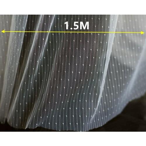 1.5 meters wide, delicate mesh yarn lace fabric DIY dress background cloth embroidery mesh yarn baby clothes fabric
