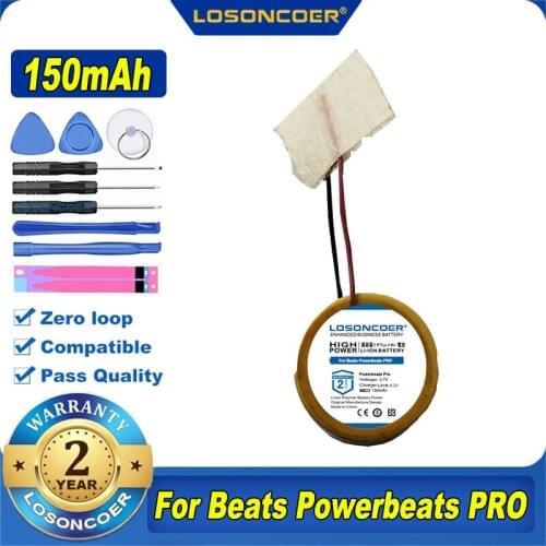 100% Original LOSONCOER NEW 150mAh CP-TWS1254T Battery For Beates Powerbeats Pro Wireless Battery PB4 Bluetooth Earphone