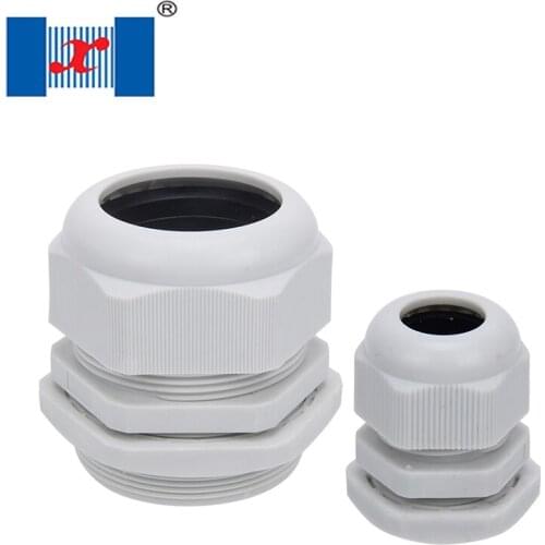 100 PCS M12 3-6.5mm Nylon Plastic Cable Gland White Black M Thread