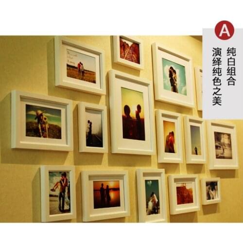 15pcs/set Wood Photo Frame Creative Wedding Photo Frame Home Decoration Picture Frame