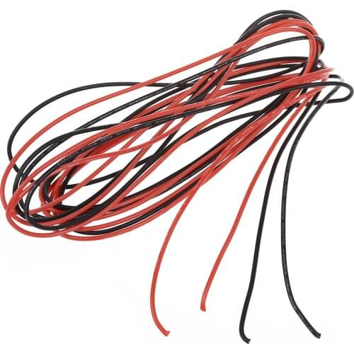 2x 3M 18 Gauge AWG Silicone Rubber Wire Cable Red Black Flexible