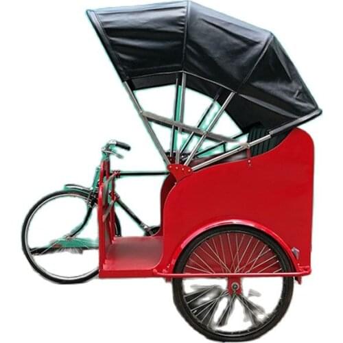 3 Wheel Bikes for Adults Street View Electric Pedal Rickshaw Bicycle Human Passenger Tricycles Sightseeing Car