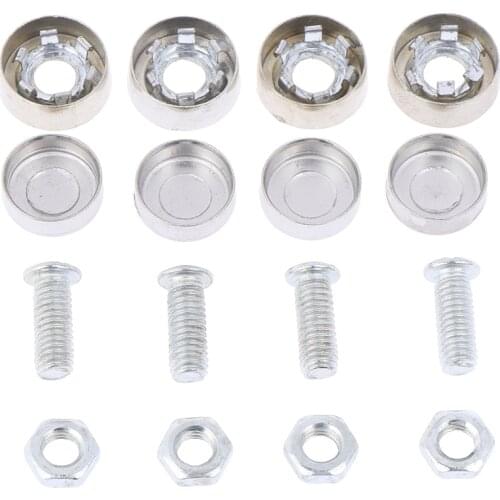 4Pcs/Set Chrome Anti-theft Screws Car License Alloy Plate Bolts Frame Screwscar Universal car accessaries frame tools