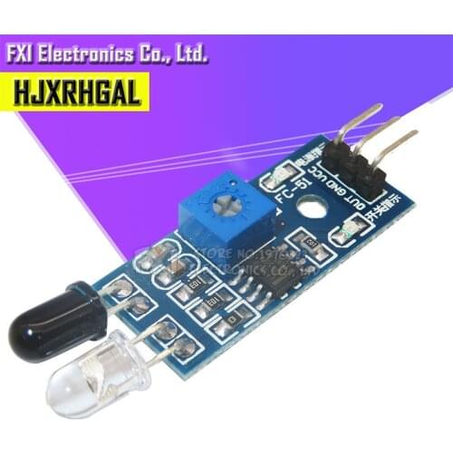 5pcs Infrared barrier Module car obstacle avoidance obstacle sensors Black Line Identify adjustable distance