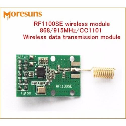 Fast Free Ship 5pcs/lot 868/915MHz CC1101 wireless data transmission module with spring antenna RF1100SE wireless module