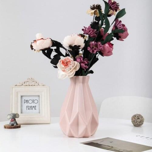Flower Vase Decoration Home Plastic Vase White Imitation Ceramic Flower Pot Flower Basket Nordic Decoration Vases for Flowers S