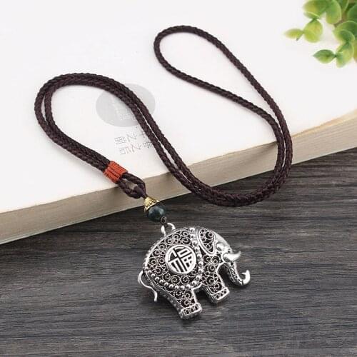 National Wind Small Elephant God Autumn Winter Long Sweater Chain, Men and Women Simple Accessories Necklace, Jewelry Wholesale