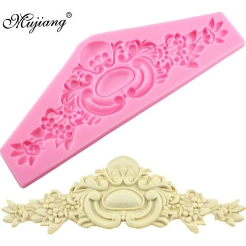 European Crown Relief Silicone Mold Baking Flower Lace Chocolate Molds Wedding Fondant Decorating Tools Candy Clay Moulds