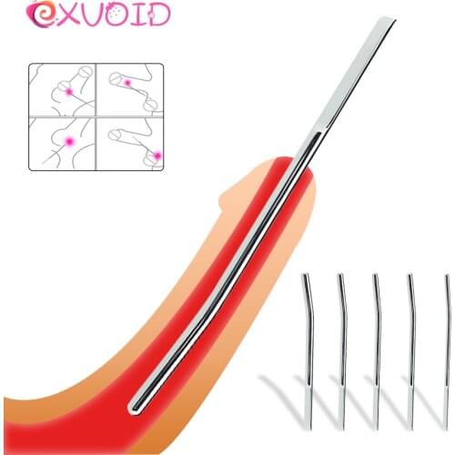 EXVOID Metal urethral tube Horse Stimulate Masturbation for Men Penis Plug Sex Shop Sex Toys For Men Male Penis Insert Device