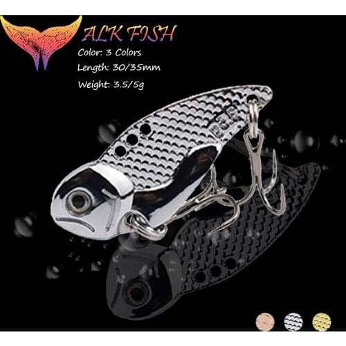 WALK FISH 1PCS 3.5g/5g Ice Fishing Lures VIB Vibration Baits Sinking Spinner Rotating Spoon Jigging Pesca Winter Fishing Tackle