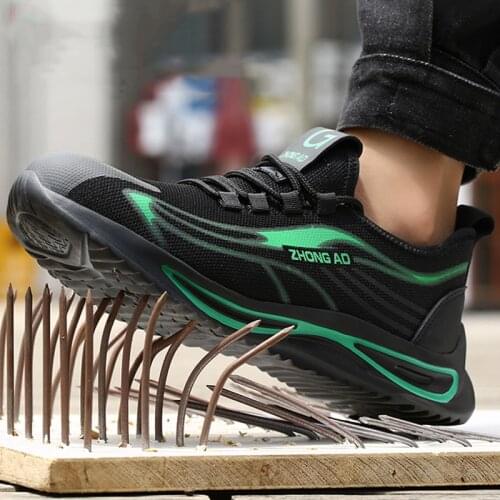 Lightweight Safety Shoes Men Steel Toe Cap Work Sneakers Male Puncture-Proof Work Shoes Boots Industrial Shoes Security Boots