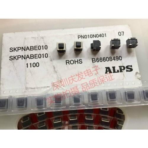 Original new 100% touch switch SKPNABE010 6*6*7 point moving silent key mute patch 4pin