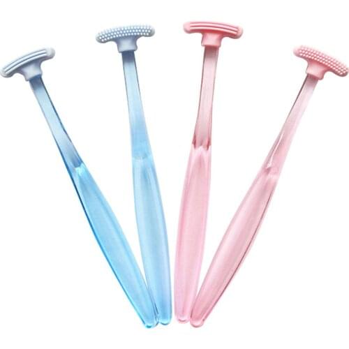 Portable Soft Tongue Scraper Brush Deep Cleaning Odor Remover Oral Health Care oral hygiene