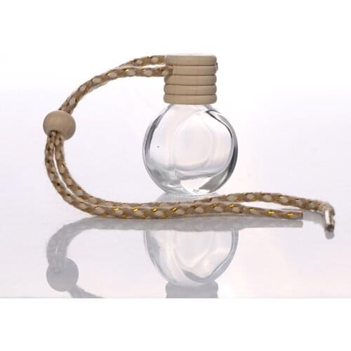 1Pc 8ml Car hanging empty glass perfume bottles pendant car ornament